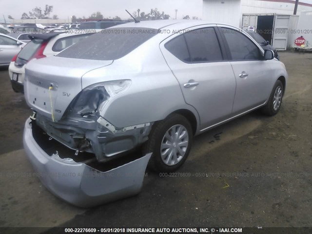 3N1CN7APXCL844978 - 2012 NISSAN VERSA S/SV/SL SILVER photo 4