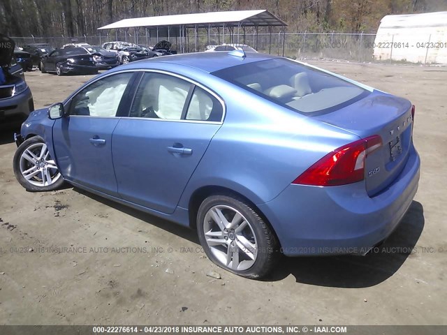 YV1612FS4E2290616 - 2014 VOLVO S60 T5 BLUE photo 3