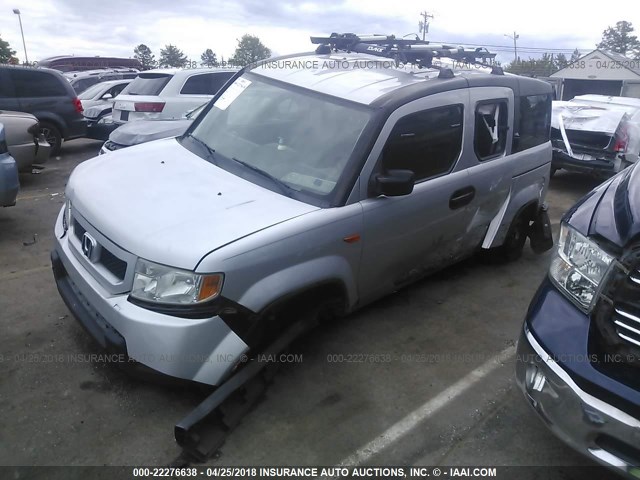 5J6YH1H35AL004426 - 2010 HONDA ELEMENT LX SILVER photo 2