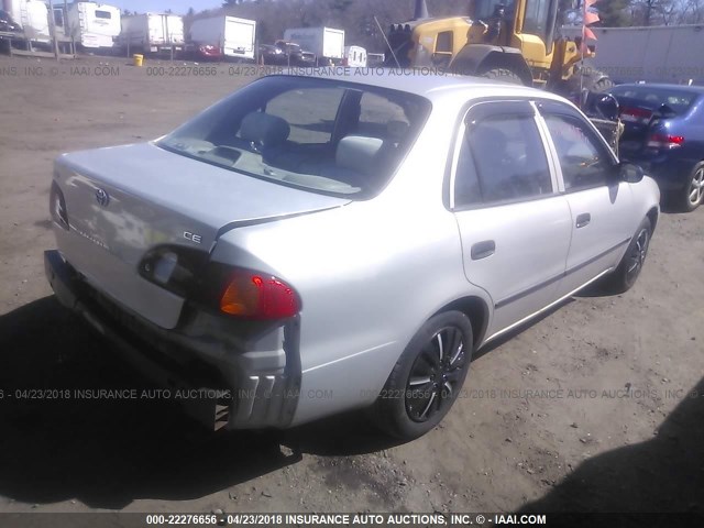 2T1BR12E3YC373919 - 2000 TOYOTA COROLLA VE/CE/LE SILVER photo 4