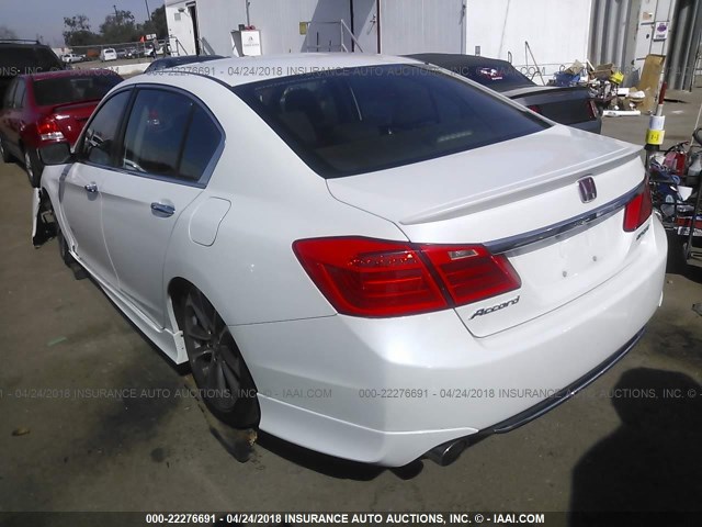 1HGCR2F59FA051325 - 2015 HONDA ACCORD SPORT WHITE photo 3