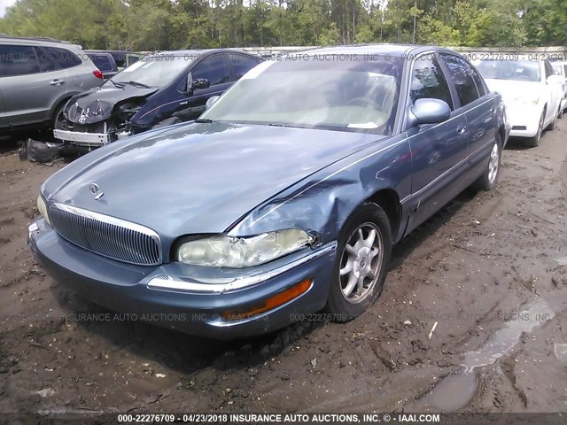 1G4CW54K724195980 - 2002 BUICK PARK AVENUE  BLUE photo 2