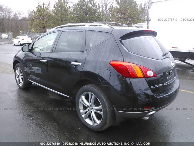 JN8AZ18W99W111105 - 2009 NISSAN MURANO S/SL/LE BLACK photo 3