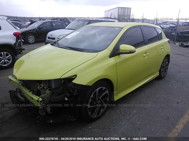 JTNKARJE7GJ509216 - 2016 TOYOTA SCION IM GREEN photo 2