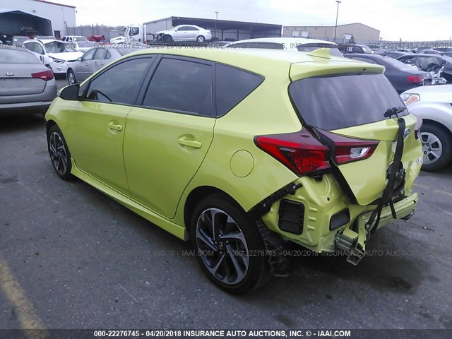 JTNKARJE7GJ509216 - 2016 TOYOTA SCION IM GREEN photo 3