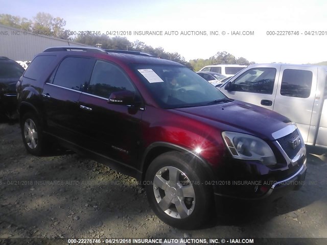 1GKEV23798J203085 - 2008 GMC ACADIA SLT-1 RED photo 1