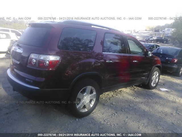1GKEV23798J203085 - 2008 GMC ACADIA SLT-1 Rot Foto 4