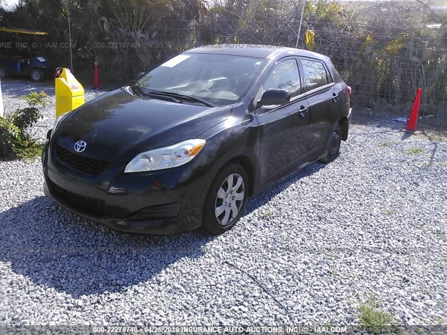 2T1KU40E79C004369 - 2009 TOYOTA COROLLA MATRIX  BLACK photo 2