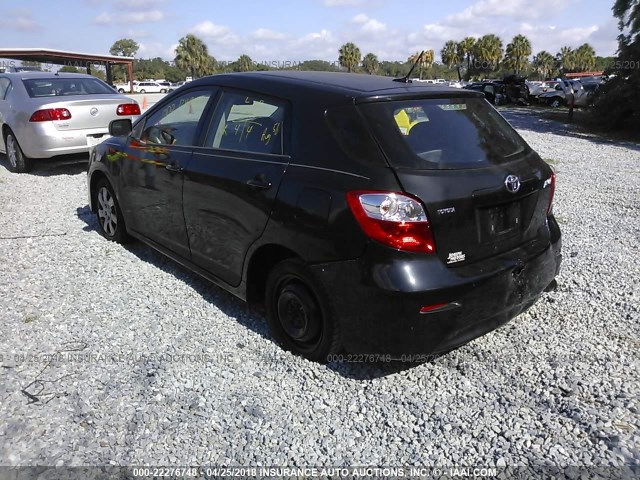 2T1KU40E79C004369 - 2009 TOYOTA COROLLA MATRIX  BLACK photo 3