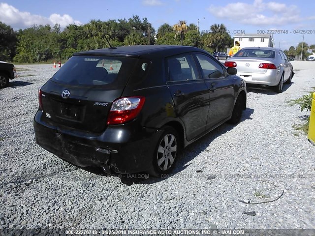 2T1KU40E79C004369 - 2009 TOYOTA COROLLA MATRIX  BLACK photo 4