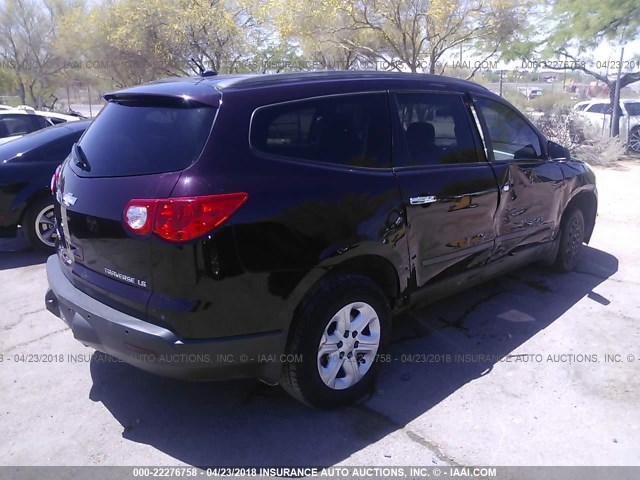 1GNER13D09S158525 - 2009 CHEVROLET TRAVERSE LS BURGUNDY photo 4