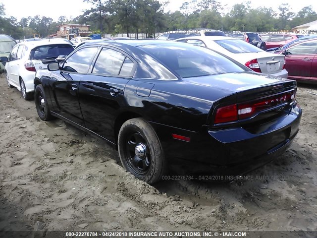 2B3CL1CT1BH540358 - 2011 DODGE CHARGER POLICE BLACK photo 3