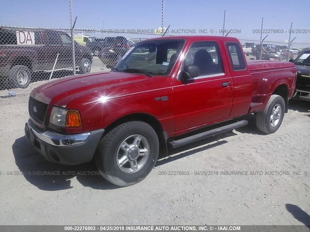 1FTZR15E42PB75983 - 2002 FORD RANGER SUPER CAB RED photo 2