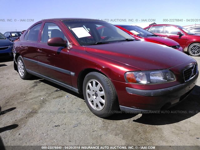 YV1RS61R222101284 - 2002 VOLVO S60 BURGUNDY photo 1