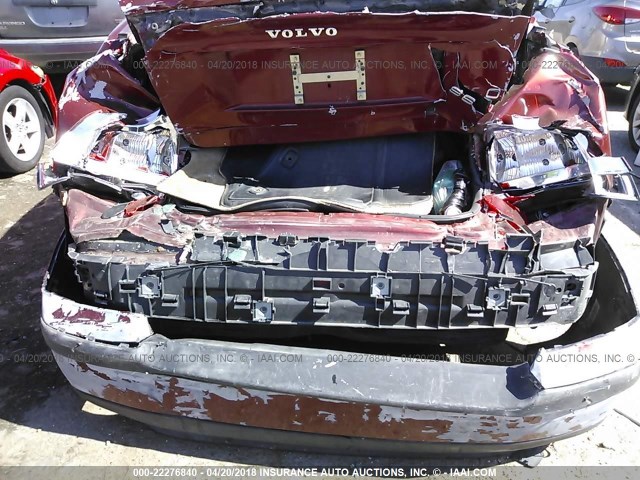 YV1RS61R222101284 - 2002 VOLVO S60 BURGUNDY photo 6