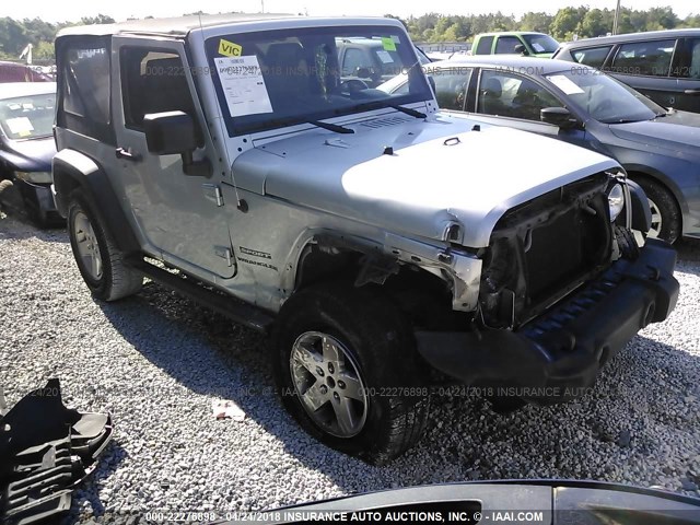 1J4AA2D12AL212036 - 2010 JEEP WRANGLER SPORT SILVER photo 1