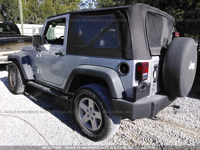 1J4AA2D12AL212036 - 2010 JEEP WRANGLER SPORT SILVER photo 3