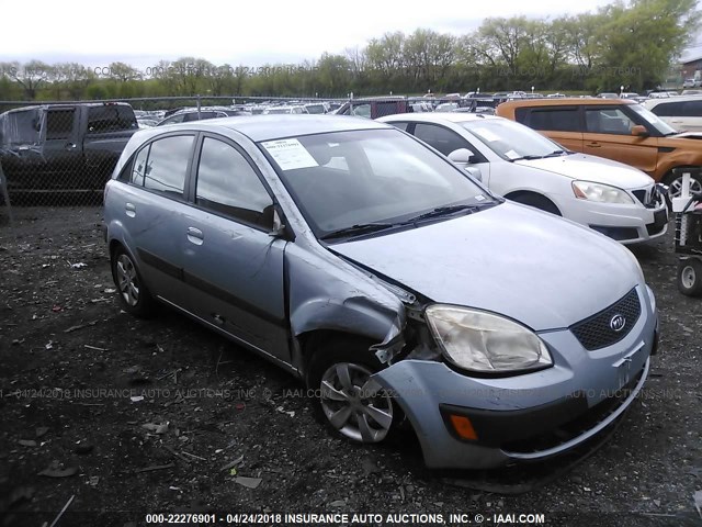 KNADE163386301152 - 2008 KIA RIO 5 SX Light Blue photo 1