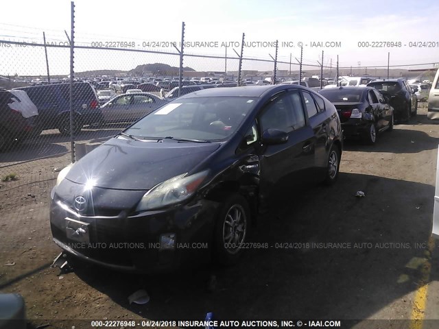 JTDKN3DU0A0192790 - 2010 TOYOTA PRIUS 灰色 照片 2
