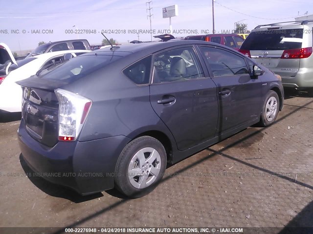 JTDKN3DU0A0192790 - 2010 TOYOTA PRIUS 灰色 照片 4