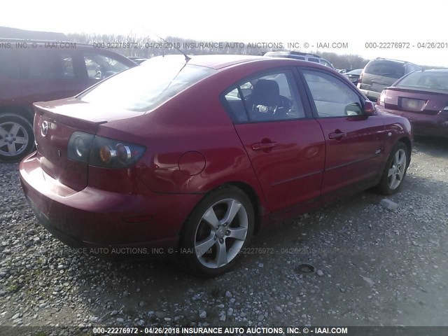 JM1BK123751243340 - 2005 MAZDA 3 S RED photo 4