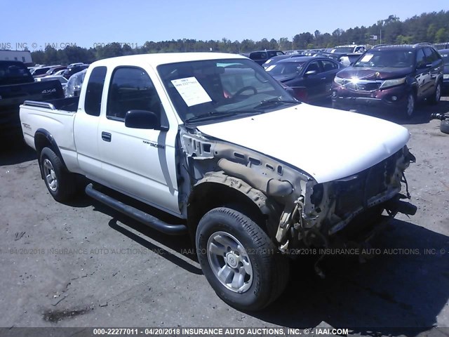 4TAWN72N9XZ483941 - 1999 TOYOTA TACOMA XTRACAB WHITE photo 1