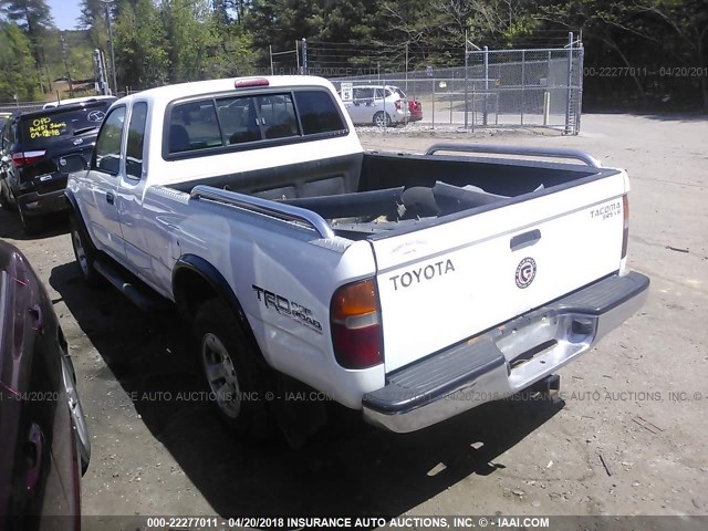 4TAWN72N9XZ483941 - 1999 TOYOTA TACOMA XTRACAB WHITE photo 3