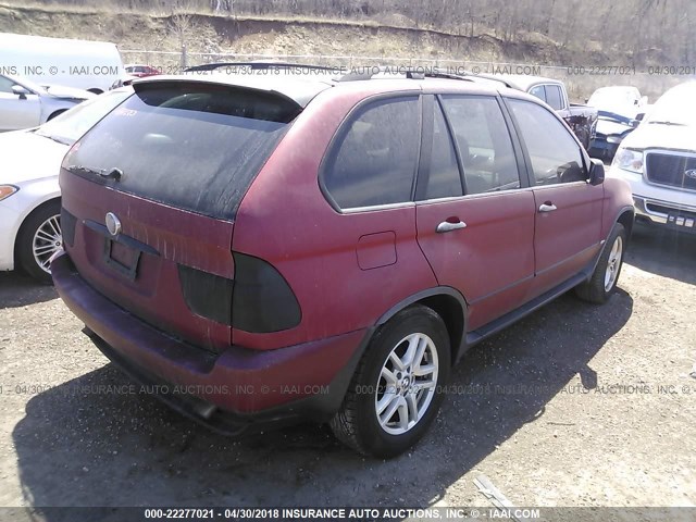 WBAFA53521LM64285 - 2001 BMW X5 3.0I RED photo 4
