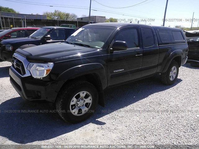 5TFUX4EN4EX027046 - 2014 TOYOTA TACOMA ACCESS CAB BLACK photo 2