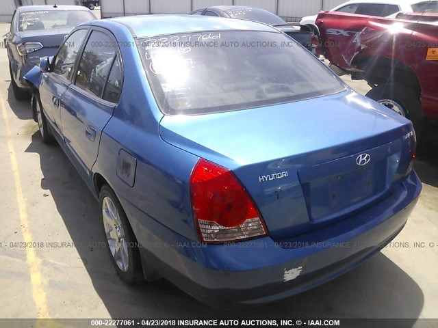 KMHDN46D85U971392 - 2005 HYUNDAI ELANTRA GLS/GT BLUE photo 3