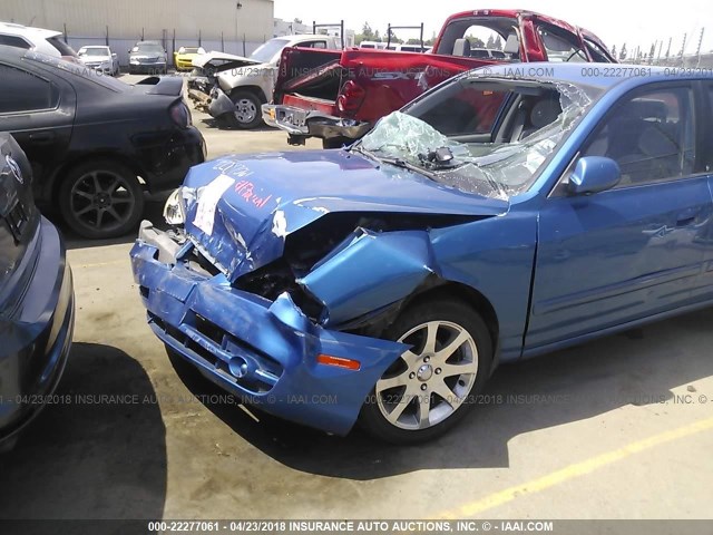 KMHDN46D85U971392 - 2005 HYUNDAI ELANTRA GLS/GT BLUE photo 6