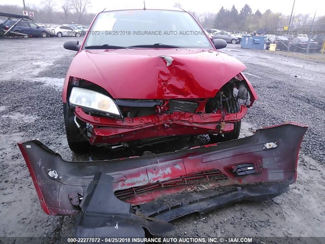 3FAFP31N25R117836 - 2005 FORD FOCUS ZX3 RED photo 6