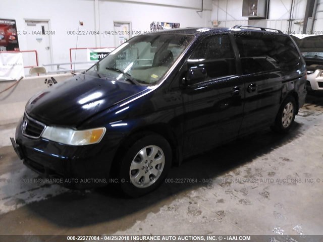 5FNRL18083B083062 - 2003 HONDA ODYSSEY EXL ლურჯი ფოტო 2