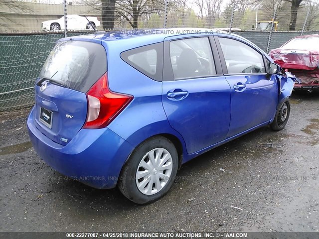 3N1CE2CP9GL355008 - 2016 NISSAN VERSA NOTE S/S PLUS/SV/SL/SR BLUE photo 4