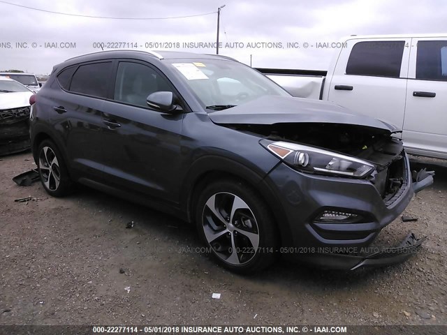 KM8J3CA2XGU030411 - 2016 HYUNDAI TUCSON LIMITED/SPORT AND ECO/SE GRAY photo 1
