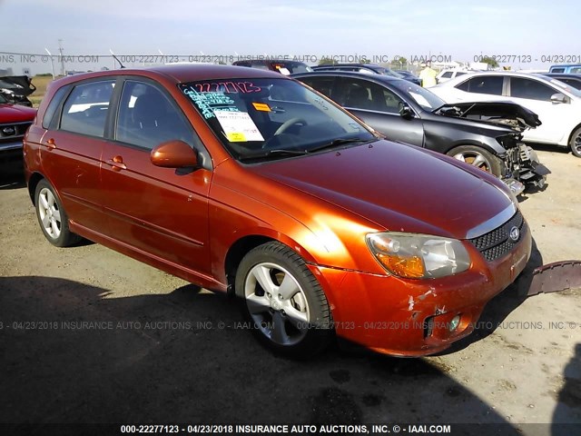 KNAFE162185022207 - 2008 KIA SPECTRA5 5 SX ORANGE photo 1