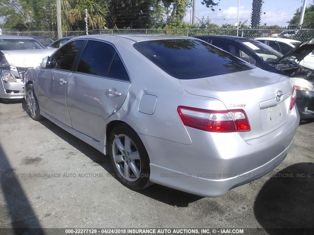 4T1BE46K38U782630 - 2008 TOYOTA CAMRY CE/LE/XLE/SE SILVER photo 3