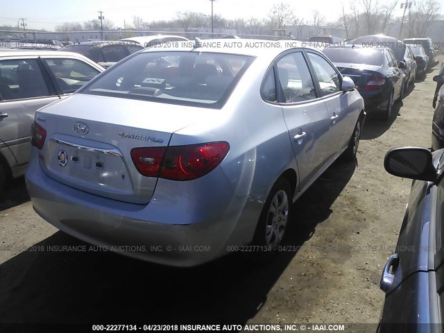 KMHDU4AD0AU147018 - 2010 HYUNDAI ELANTRA BLUE/GLS/SE SILVER photo 4