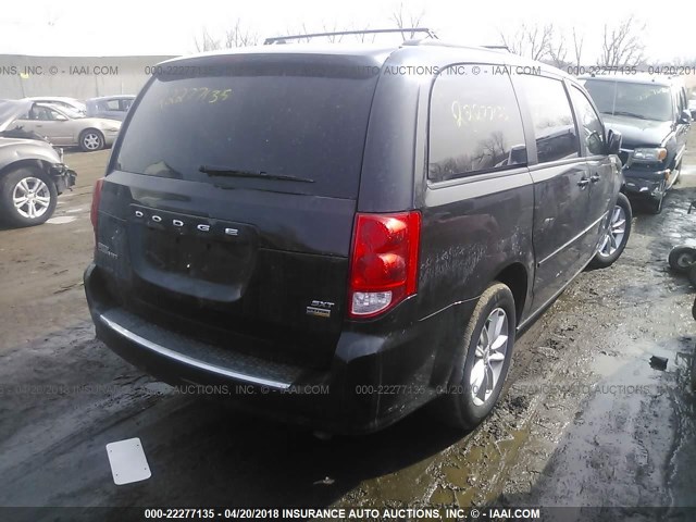 2C4RDGCG0GR264624 - 2016 DODGE GRAND CARAVAN SXT BLACK photo 4