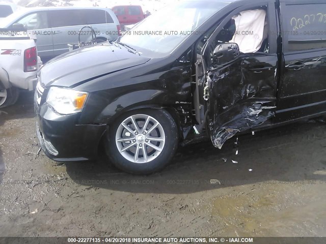 2C4RDGCG0GR264624 - 2016 DODGE GRAND CARAVAN SXT BLACK photo 6