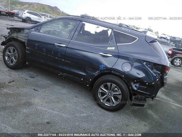 5XYZU3LB2GG332438 - 2016 HYUNDAI SANTA FE SPORT  BLUE photo 3