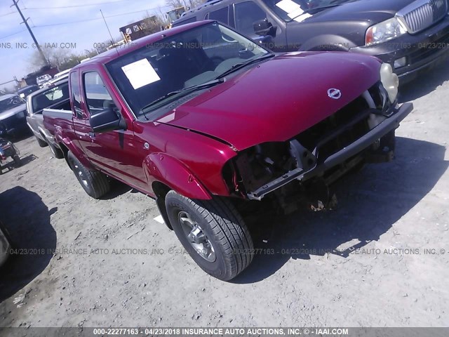 1N6ED26Y02C382810 - 2002 NISSAN FRONTIER KING CAB XE/KING CAB SE RED photo 1