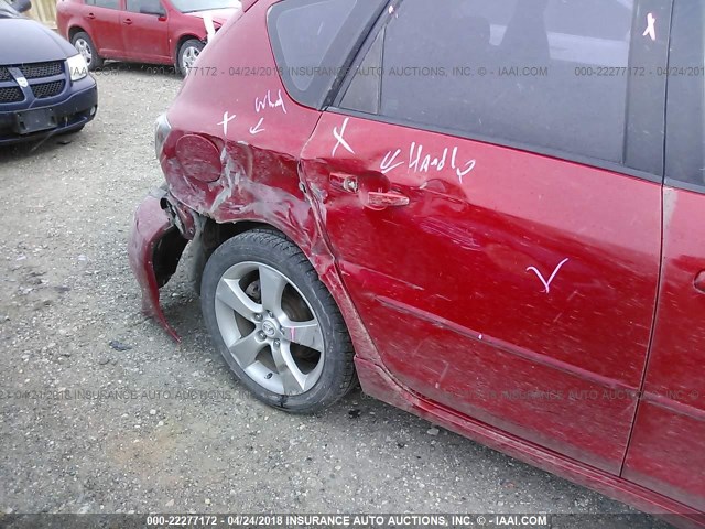 JM1BK143151316683 - 2005 MAZDA 3 HATCHBACK RED photo 6