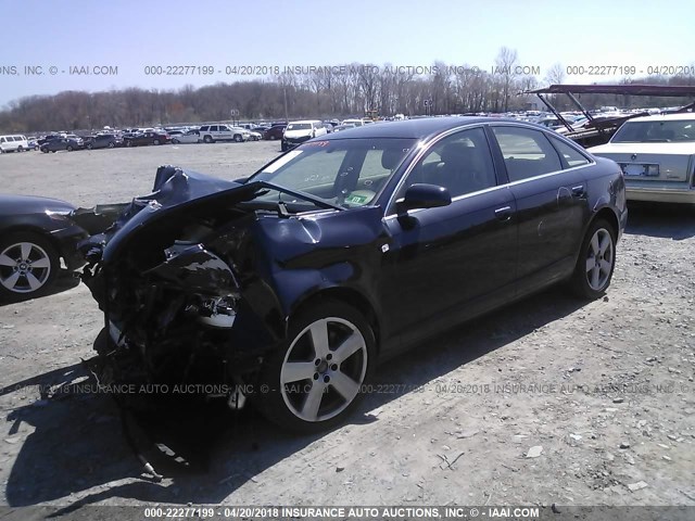 WAUDH74F68N110869 - 2008 AUDI A6 3.2 QUATTRO BLUE photo 2