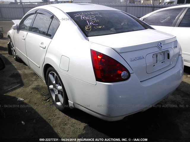 1N4BA41E96C832389 - 2006 NISSAN MAXIMA SE/SL WHITE photo 3