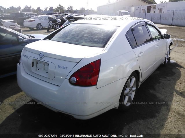 1N4BA41E96C832389 - 2006 NISSAN MAXIMA SE/SL WHITE photo 4