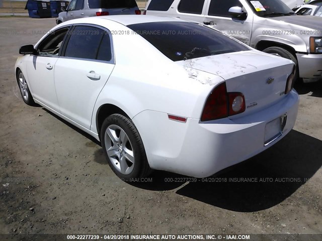 1G1ZA5EK6A4165632 - 2010 CHEVROLET MALIBU LS WHITE photo 3