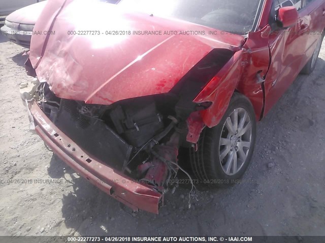 JM1BK323781787062 - 2008 MAZDA 3 S RED photo 6