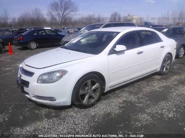 1G1ZC5EU7CF336200 - 2012 CHEVROLET MALIBU 1LT WHITE photo 2