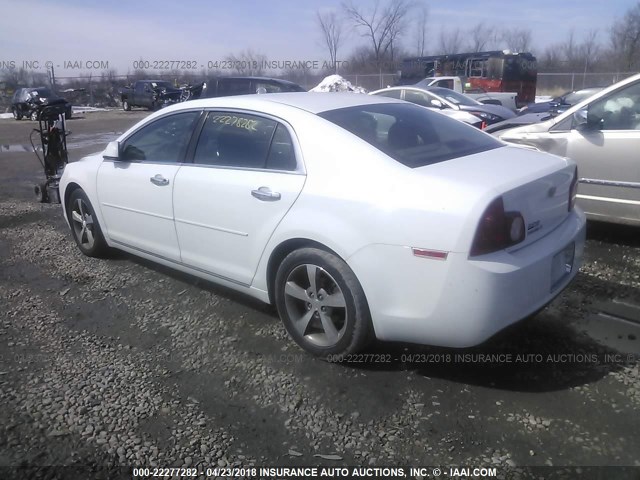 1G1ZC5EU7CF336200 - 2012 CHEVROLET MALIBU 1LT WHITE photo 3